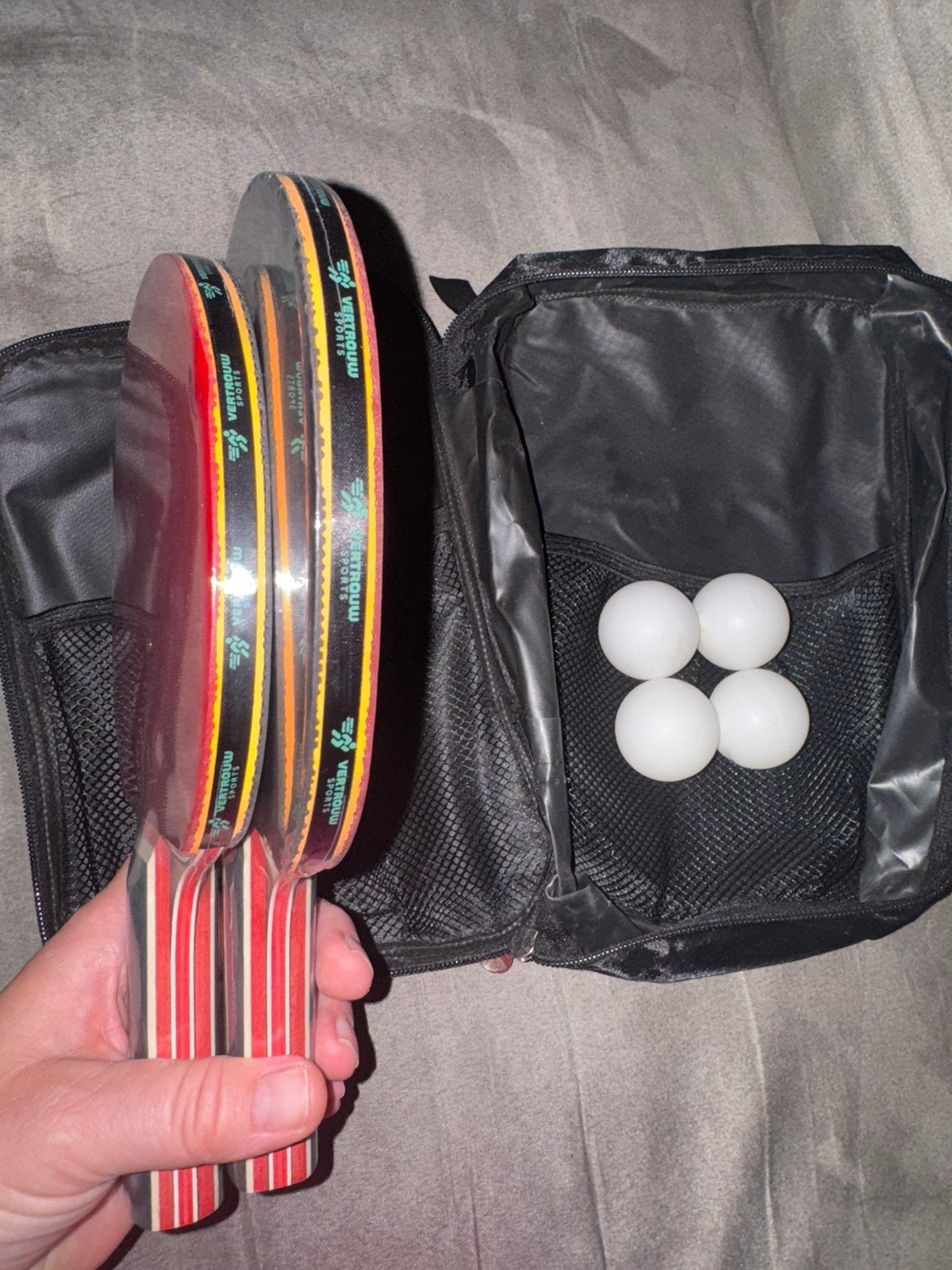 *Nieuw* Prachtig tafeltennisset, 2 batjes en 4 balletjes, Sport en Fitness, Ophalen of Verzenden, Nieuw, Net, Batje(s) of Balletje(s)