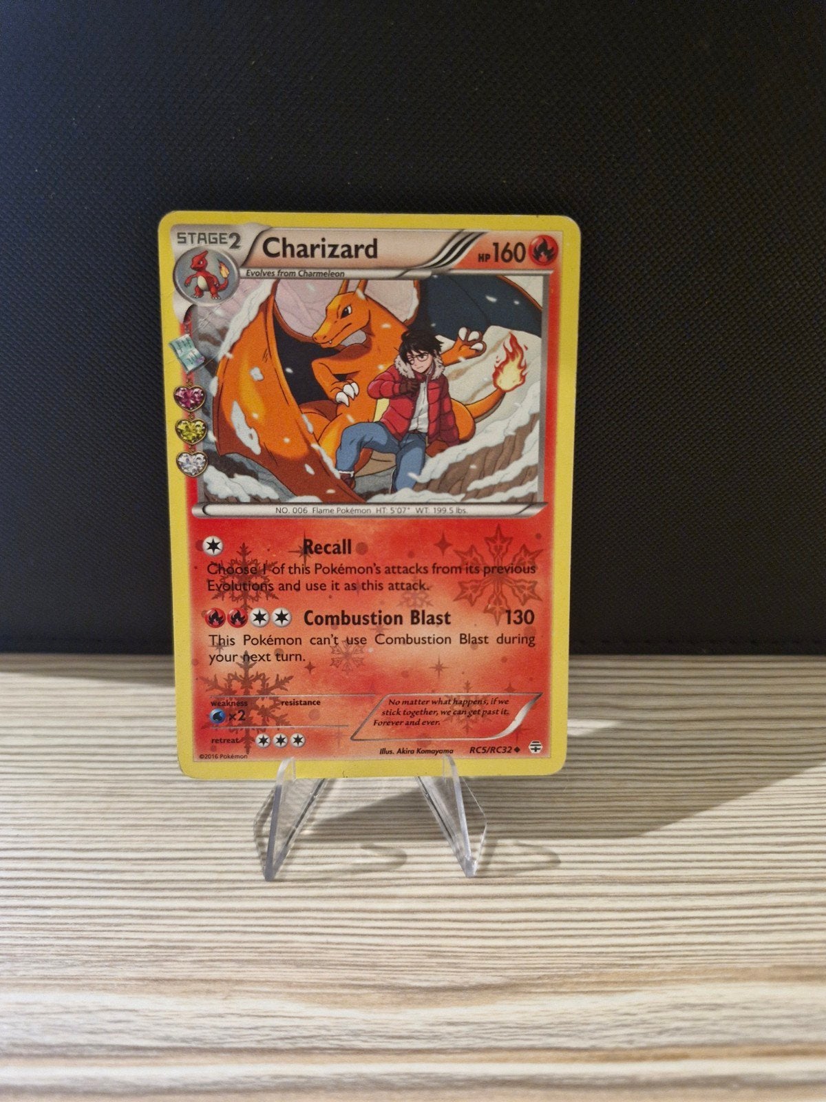 Charizard RC5/RC32 Pokémon kaart zeldzaam, Ophalen of Verzenden, Gebruikt, Losse kaart, Foil