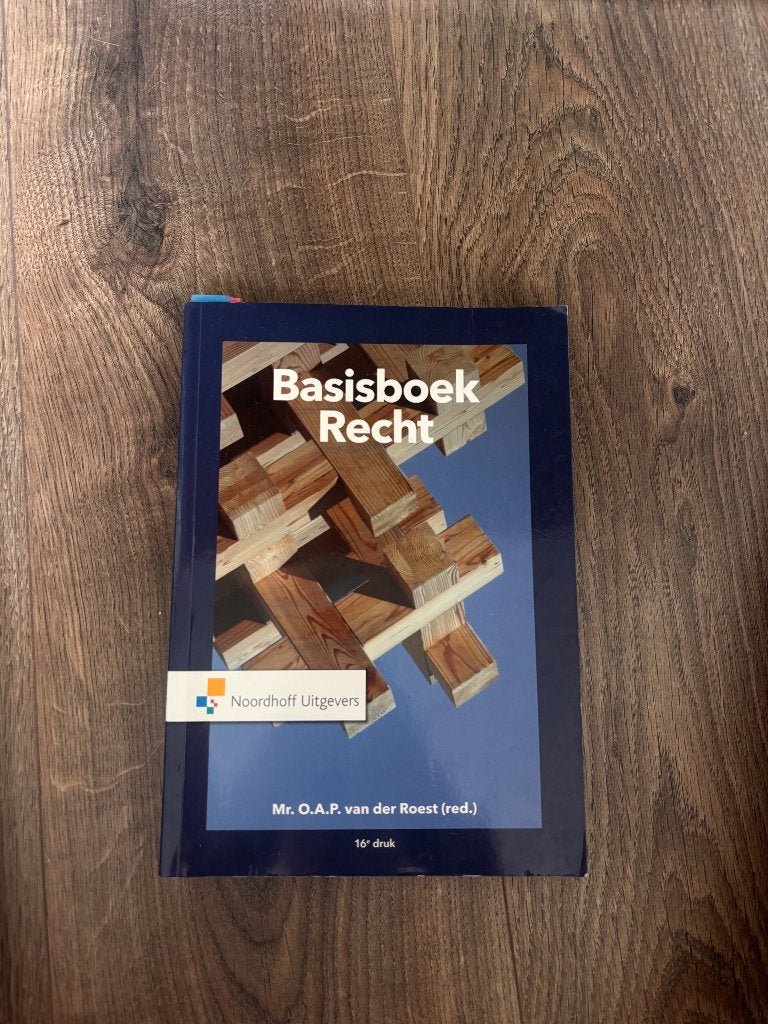 Basisboek Recht, Verzenden, Alpha, Zo goed als nieuw, HBO