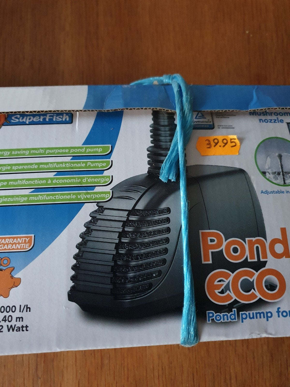 SuperFish Pond ECO vijverpomp 1000 l/h - Energiezuinig, Ophalen, Nieuw, Elektrisch, Dompelpomp