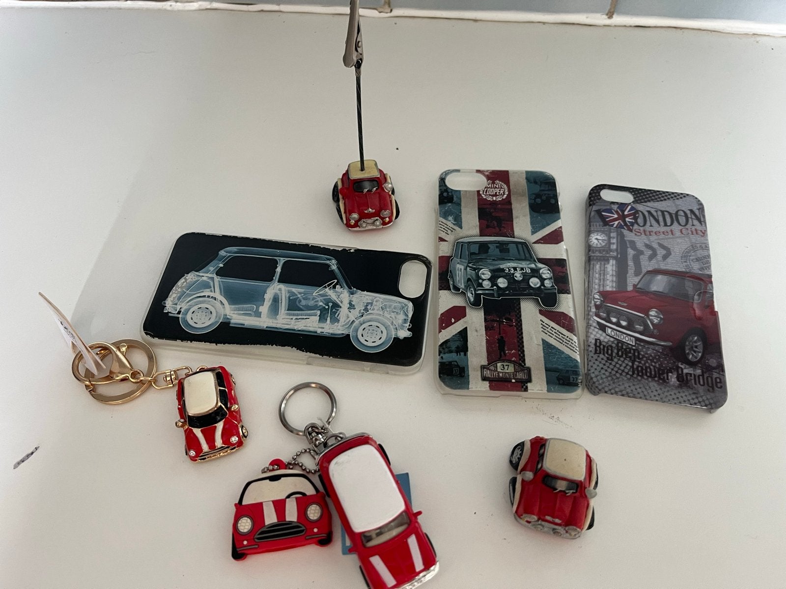 Mini Cooper verzameling: sleutelhangers, telefoonhoesjes, Ophalen of Verzenden, Gebruikt, Auto's