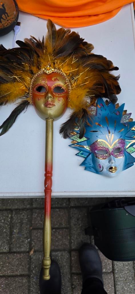 Venetiaanse vintage maskers, Antiek en Kunst, Ophalen of Verzenden