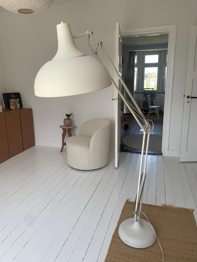 Grote vloerlamp 'It's About RoMi' L0043, wit, verstelbaar, Ophalen, Gebruikt, Metaal, 200 cm of meer
