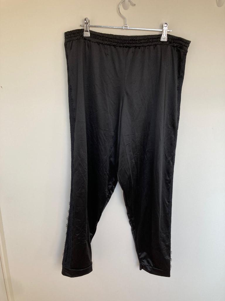 Jason Wu satijnen broek zwart maat XL loose fit, Customercare@jasonwustudio.com, Zwart, Maat 46/48 (XL) of groter, Ophalen of Verzenden