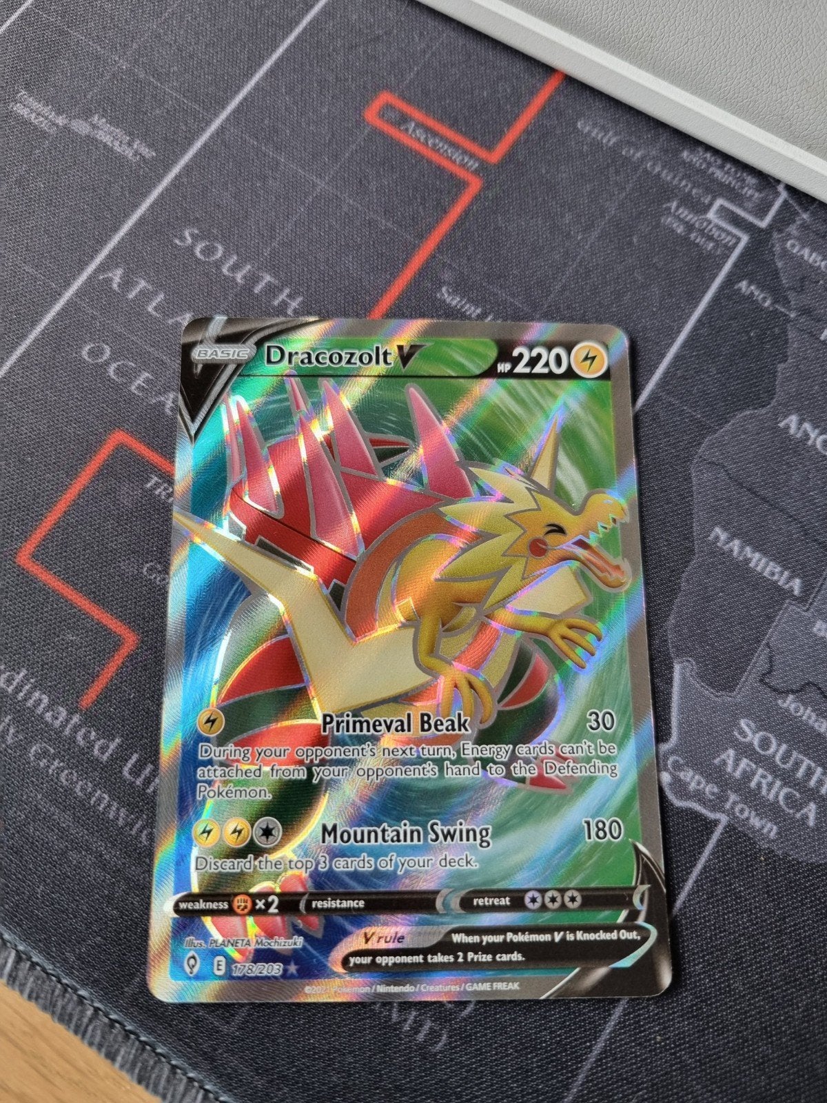 Dracozolt V Pokémon Kaart - Zo goed als nieuw, Ophalen of Verzenden, Zo goed als nieuw, Losse kaart