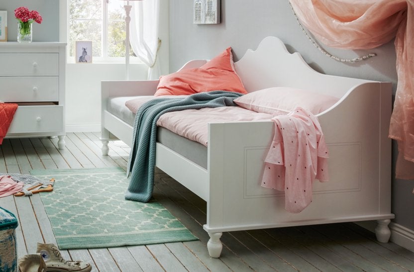 Klaudia kajuitbed/ bedbank - 90x200 - Wit, Niet ingevuld, Niet ingevuld, Nieuw, Ophalen of Verzenden