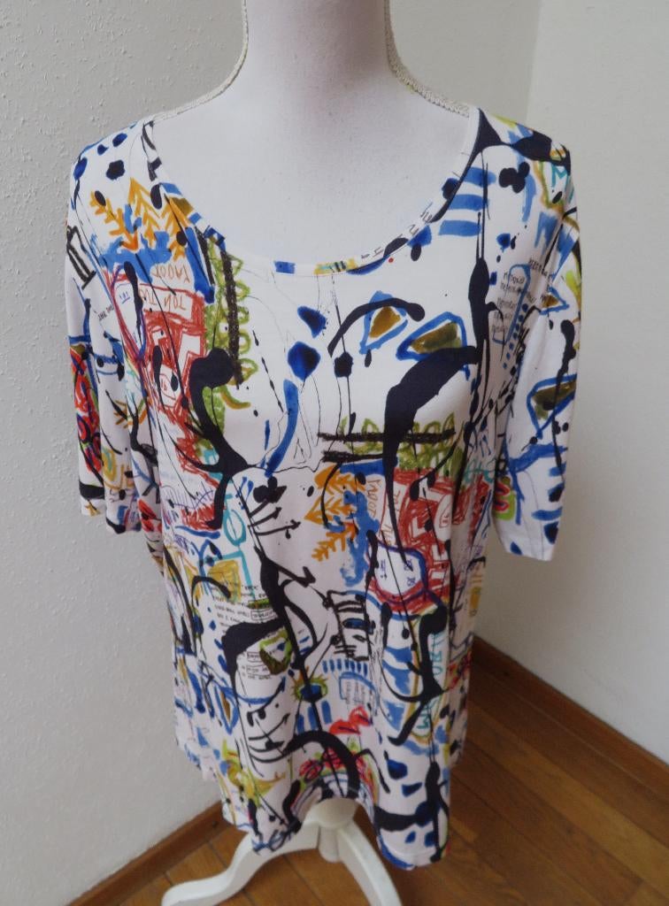 F62 GOLLEHAUG shirt wit blauw maat 44, Blauw, Gollehaug, Maat 42/44 (L), Ophalen of Verzenden