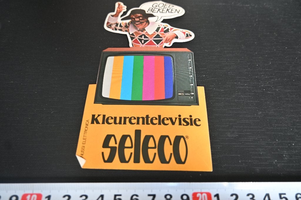 sticker Kleurentelevisie SELECO Zanussi Electronica, Ophalen, Zo goed als nieuw