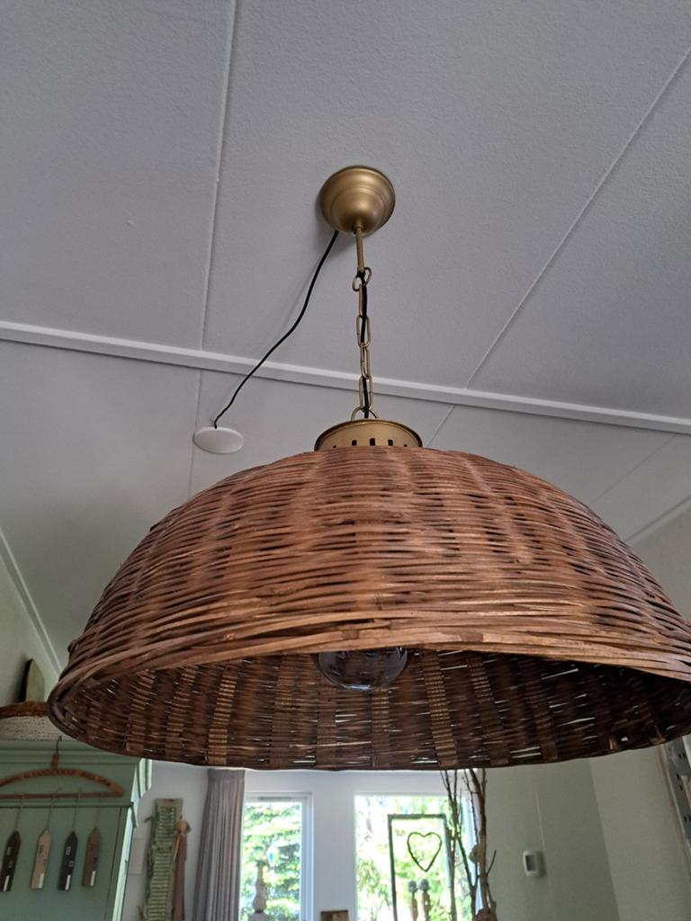 Hanglamp rotan/riet, Ophalen of Verzenden