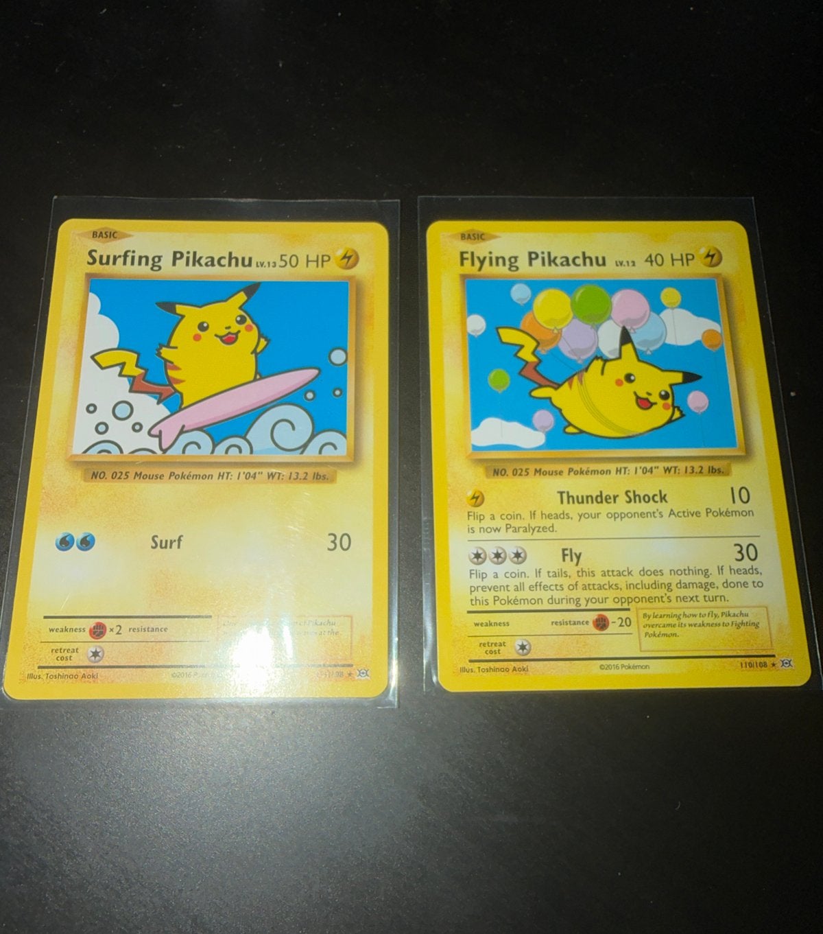 Surfing Pikachu & Flying Pikachu!, Ophalen of Verzenden, Zo goed als nieuw, Meerdere kaarten