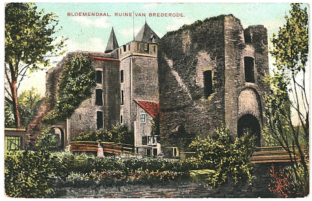 700173 Santpoort Bloemendaal Ruine van Bredero _Geen zegel, Ophalen of Verzenden, Voor 1920, Noord-Holland