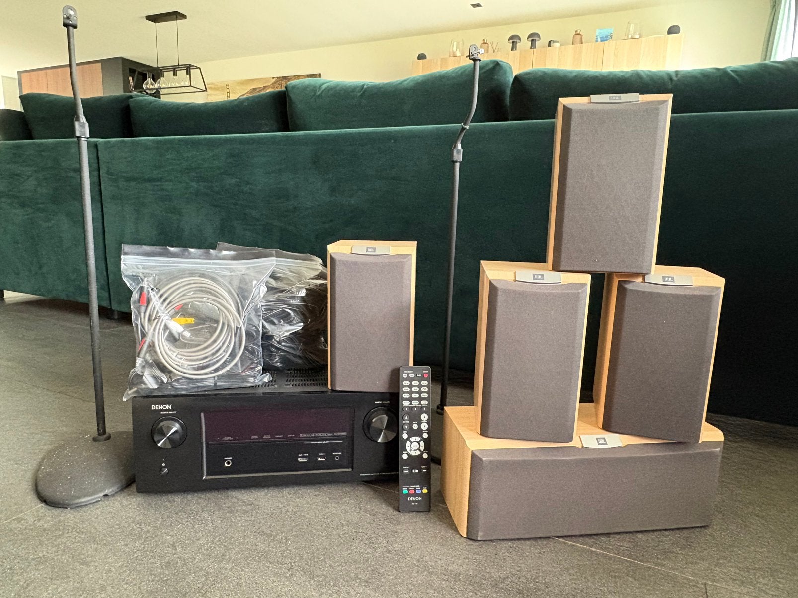 Denon Home Cinema Set met JBL Luidsprekers, Gebruikt, 70 watt of meer, 5.1-systeem, Overige spelers