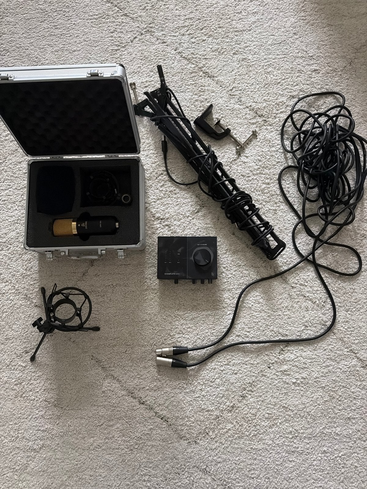 Devine BM-500 Microfoon Set met Native Instruments Audio 1, Muziek en Instrumenten, Ophalen, Zo goed als nieuw, Studiomicrofoon