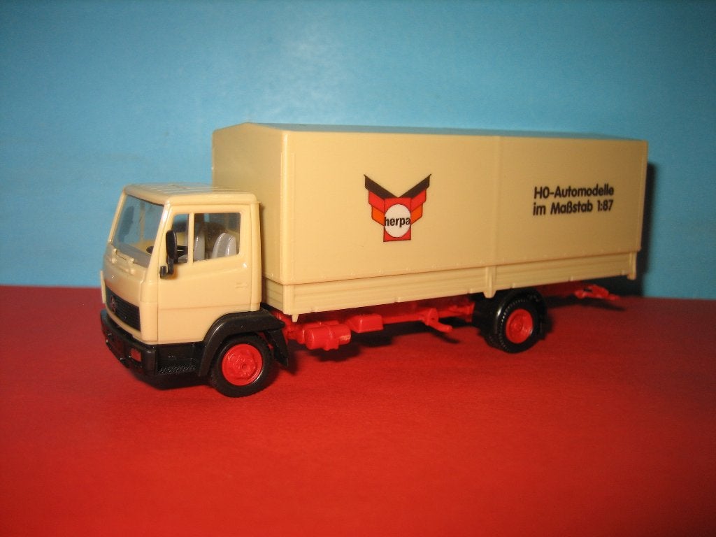 Bak-wagen  Herpa-Demo  MERCEDES  Herpa, Ophalen of Verzenden, Zo goed als nieuw, Bus of Vrachtwagen, Herpa