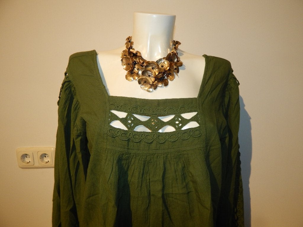 Devotion twins prachtige blouse pof mouwen open werkS/M, Devotion, Ophalen of Verzenden, Zo goed als nieuw, Maat 36 (S)