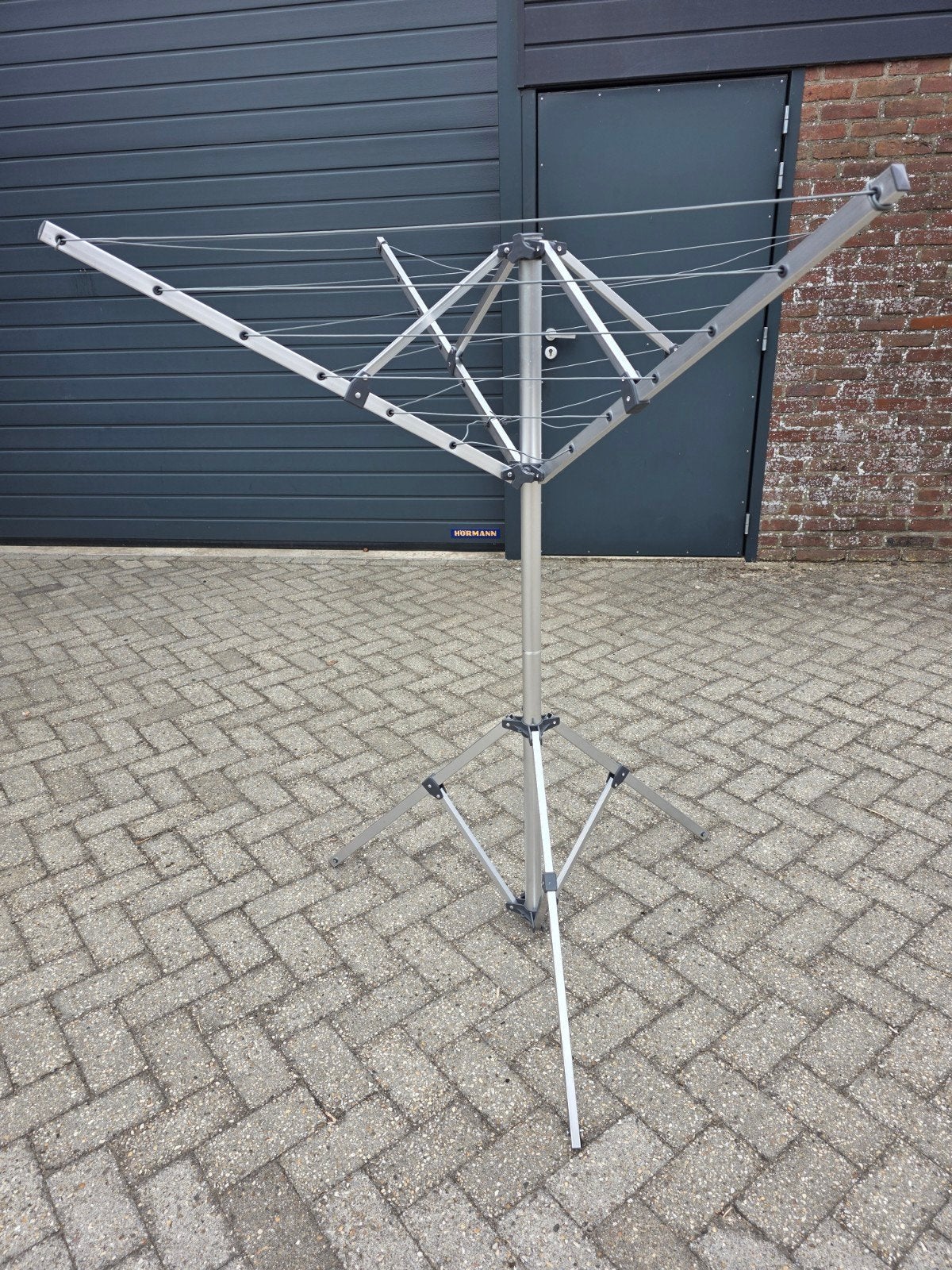 Campeer droogmolen met haringen en bewaarzak, Tuin en Terras, Droogmolens en Wasrekken, Ophalen, Zo goed als nieuw, Droogmolen
