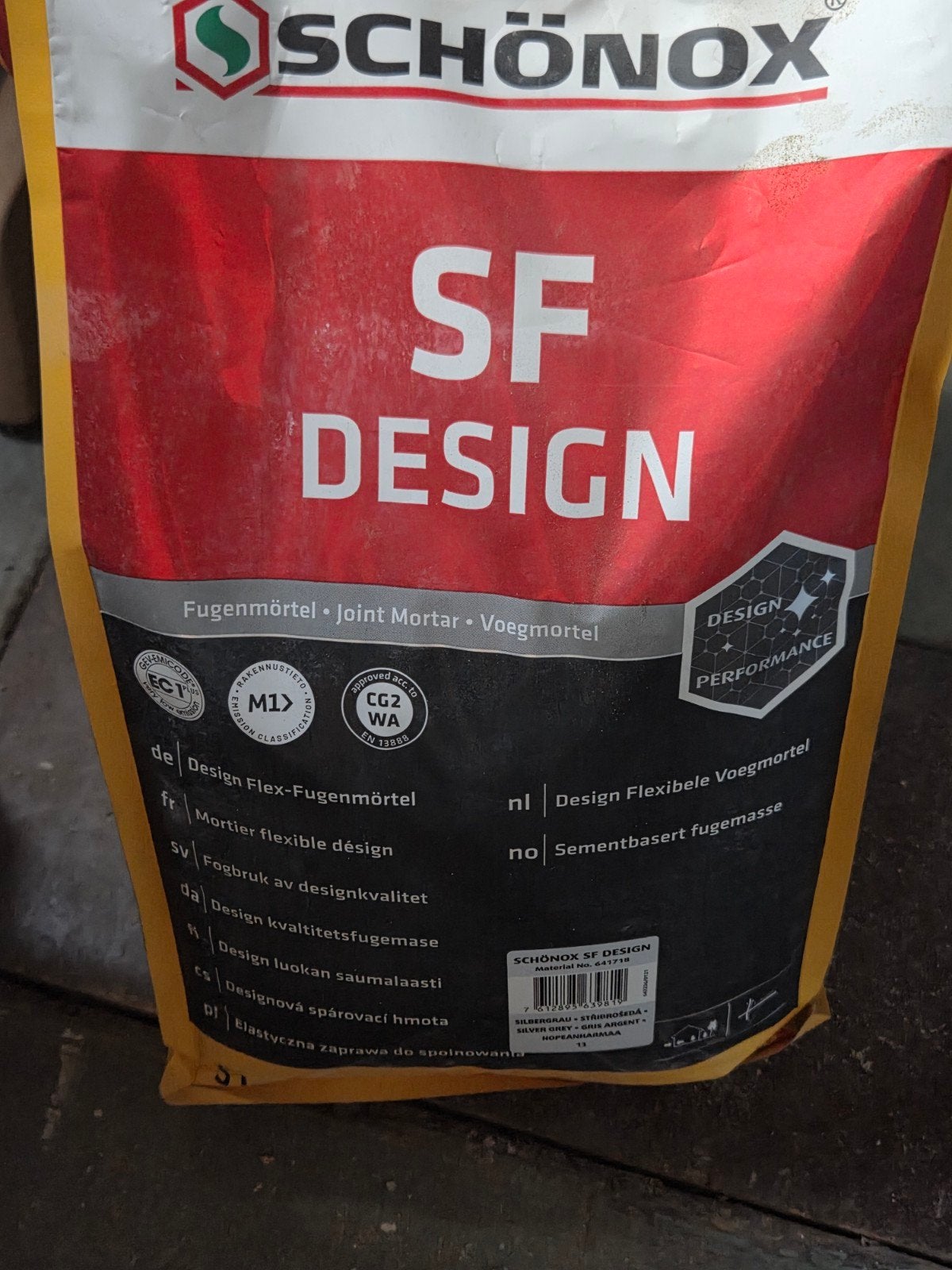 3 zakken Schonox sf design zilvergrijs., Ophalen