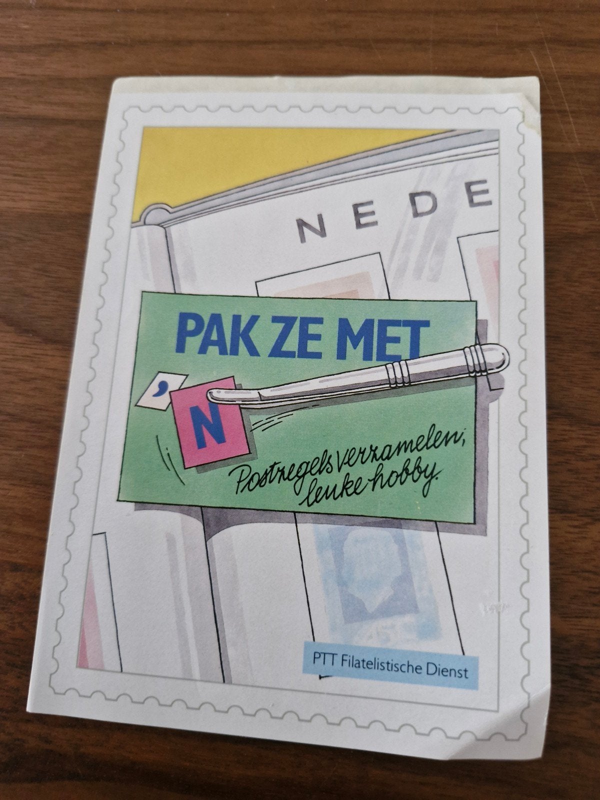 11984 Vintage PTT Filatelistische Dienst Sticker - Postzegel, Ophalen of Verzenden, Zo goed als nieuw, Overige typen