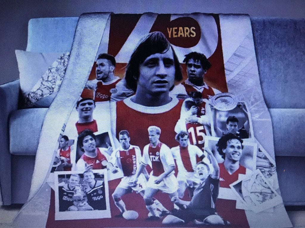 Unieke Legends 125 jaar AJAX jubileum Sport Fleecedeken, Verzenden, Nieuw, Ajax