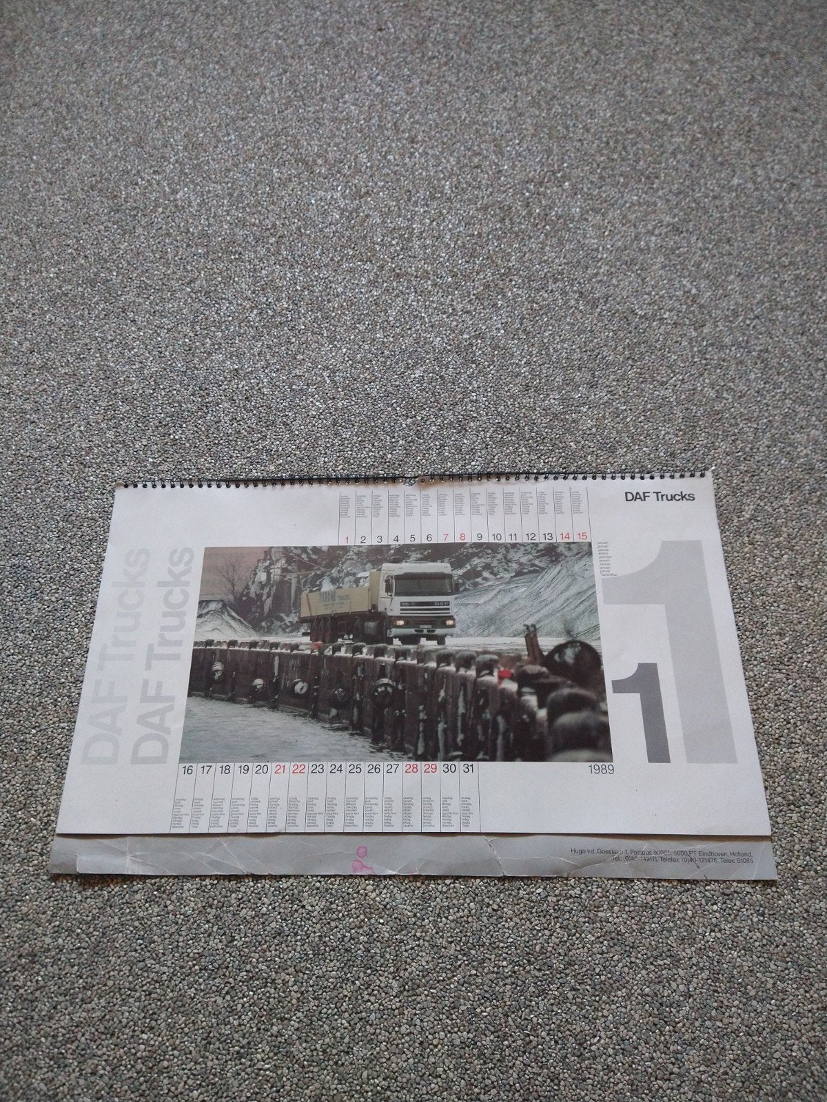 Daf kalender, Ophalen of Verzenden, Maandkalender