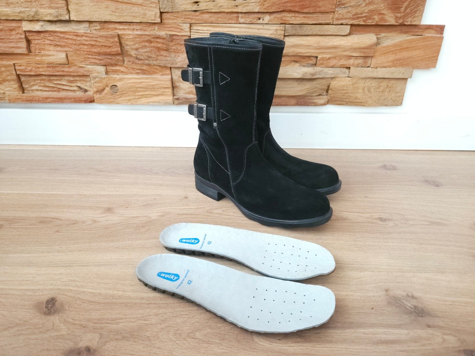 Wolky laarzen Willis maat 42 1x gedragen!! laarsjes schoenen, Wolky, Zwart, Lage of Enkellaarzen, Nieuw
