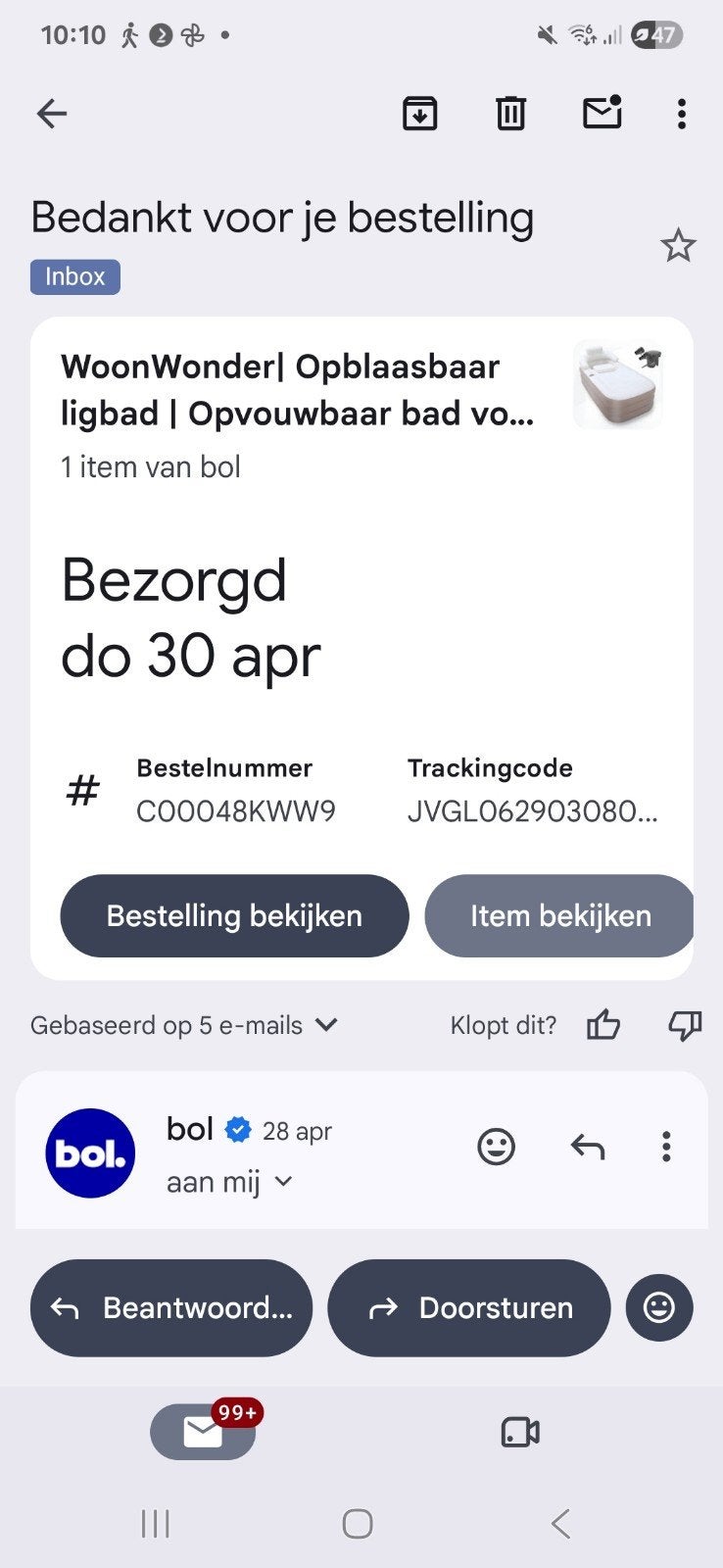 WoonWonder Opblaasbaar Ligbad / Opvouwbaar Bad, Ophalen of Verzenden, Nieuw, Met bad