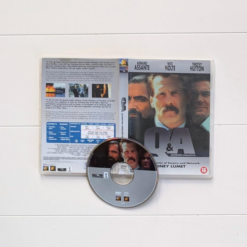Q&A (1990) DVD, Nick Nolte, Alle leeftijden, Ophalen of Verzenden, Zo goed als nieuw, Overige gebieden