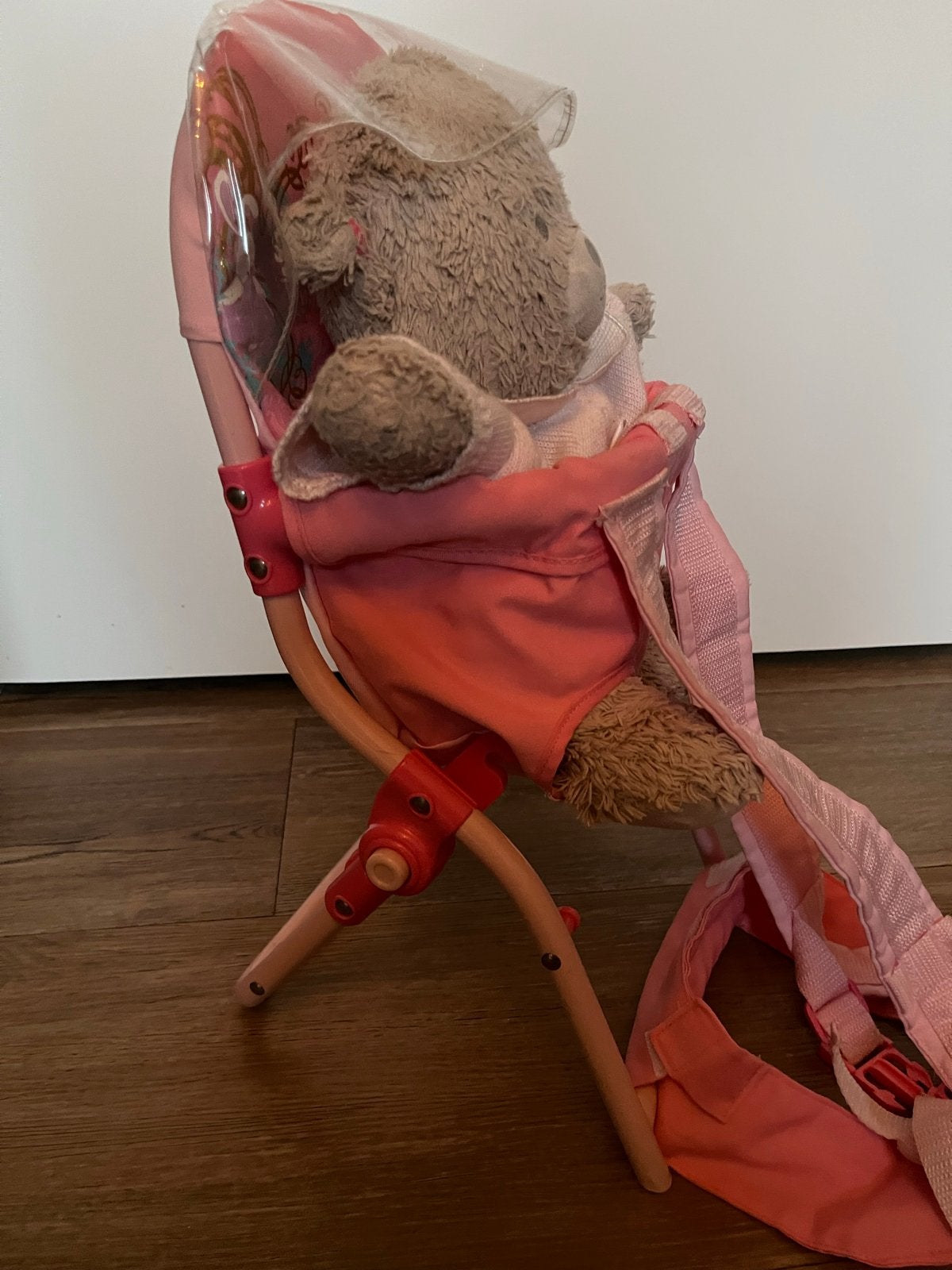 Baby Born draagzak en stoel - Roze, Ophalen of Verzenden, Gebruikt, Babypop