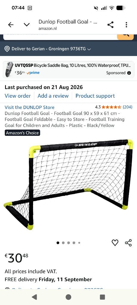 Opvouwbaar doel doeltje voetbal voetbaldoeltje nieuw in doos, Sport en Fitness, Voetbal, Maat XL, Ophalen of Verzenden, Nieuw