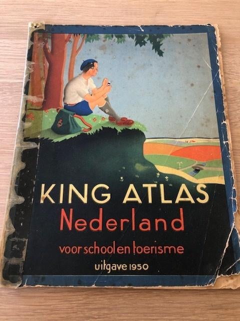 King atlas 1950, Boeken, Atlassen en Landkaarten, Gelezen, Overige atlassen, Ophalen of Verzenden, Firma Tonnema & Cie.