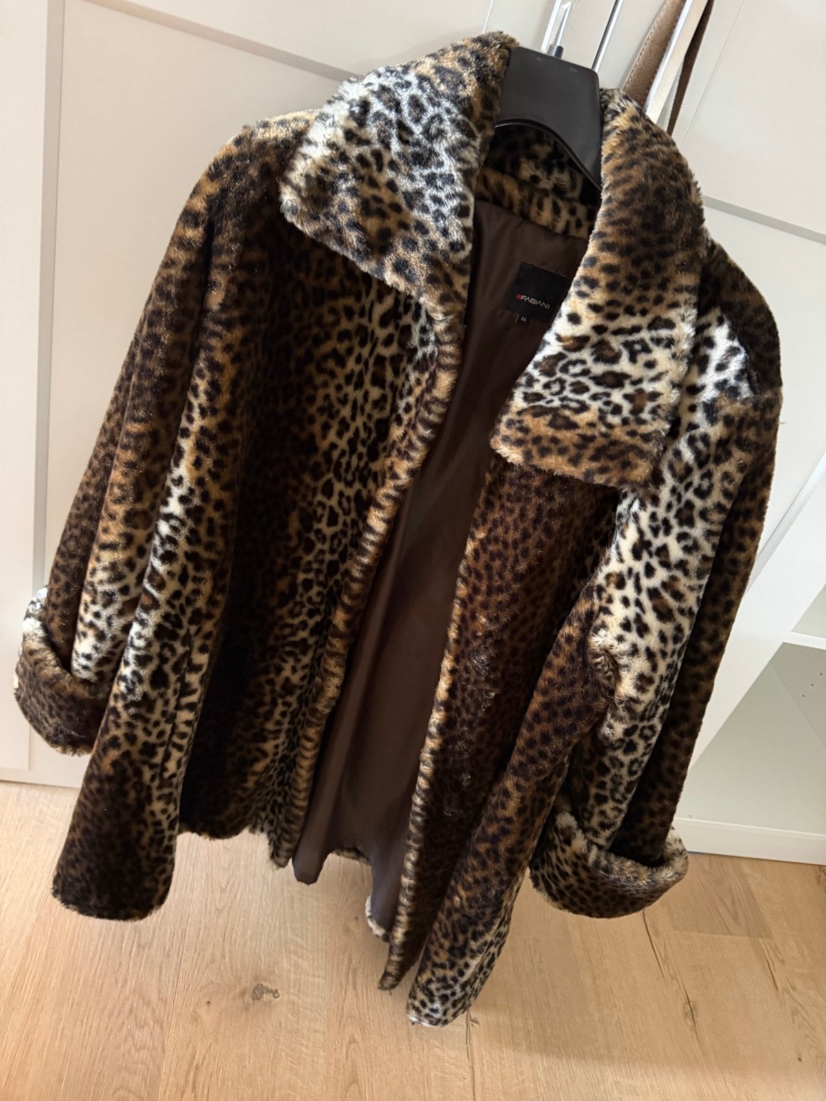 Fabiani Luipaardprint Faux Fur Jas Maat 44, Ophalen, Zo goed als nieuw, Maat 42/44 (L), Bruin