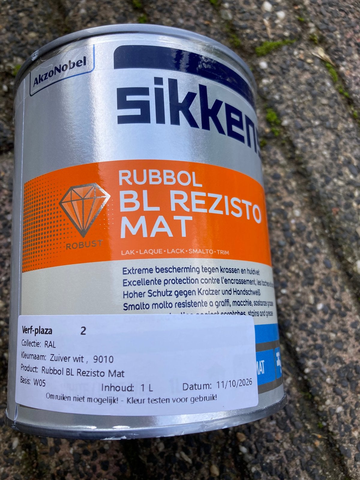 Sikkens 9010 mat binnen NIEUW, Ophalen, Wit, Nieuw, Lak