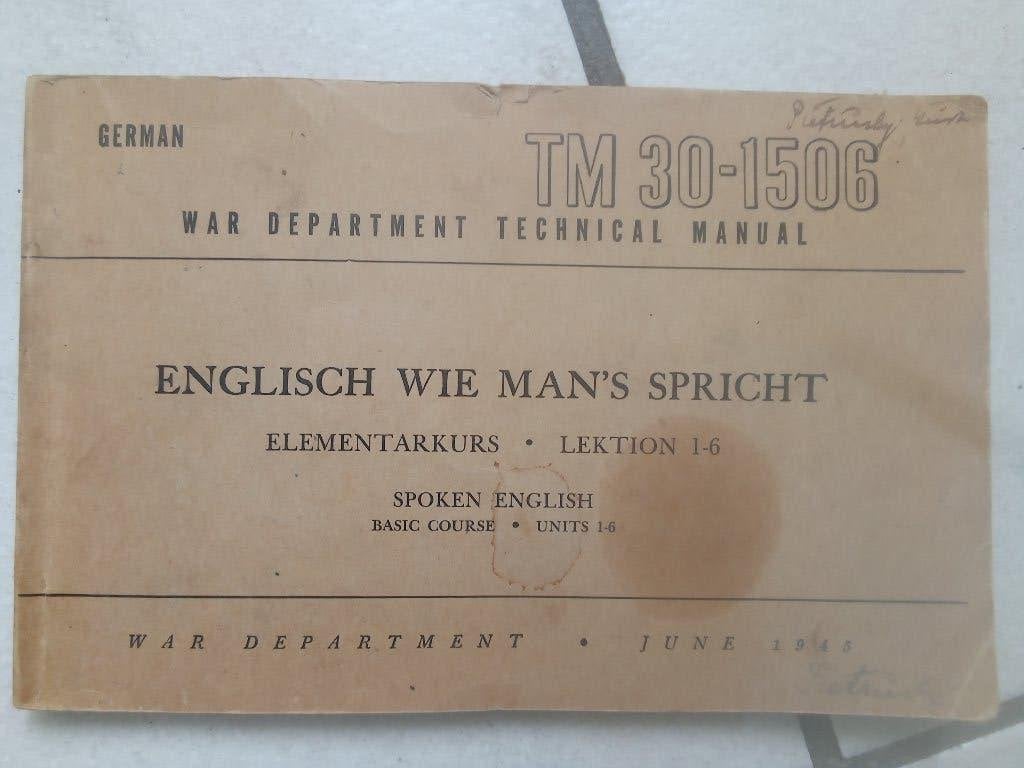 TM 30-1506  U.S, Ophalen of Verzenden, Overige soorten, Amerika, Boek of Tijdschrift