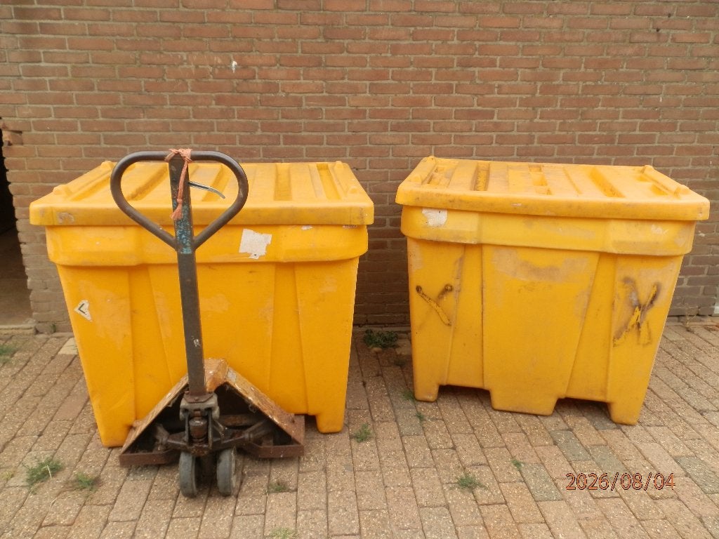 te koop pallet box met deksel, Ophalen, Gebruikt, 100 cm of meer, 60 cm of meer