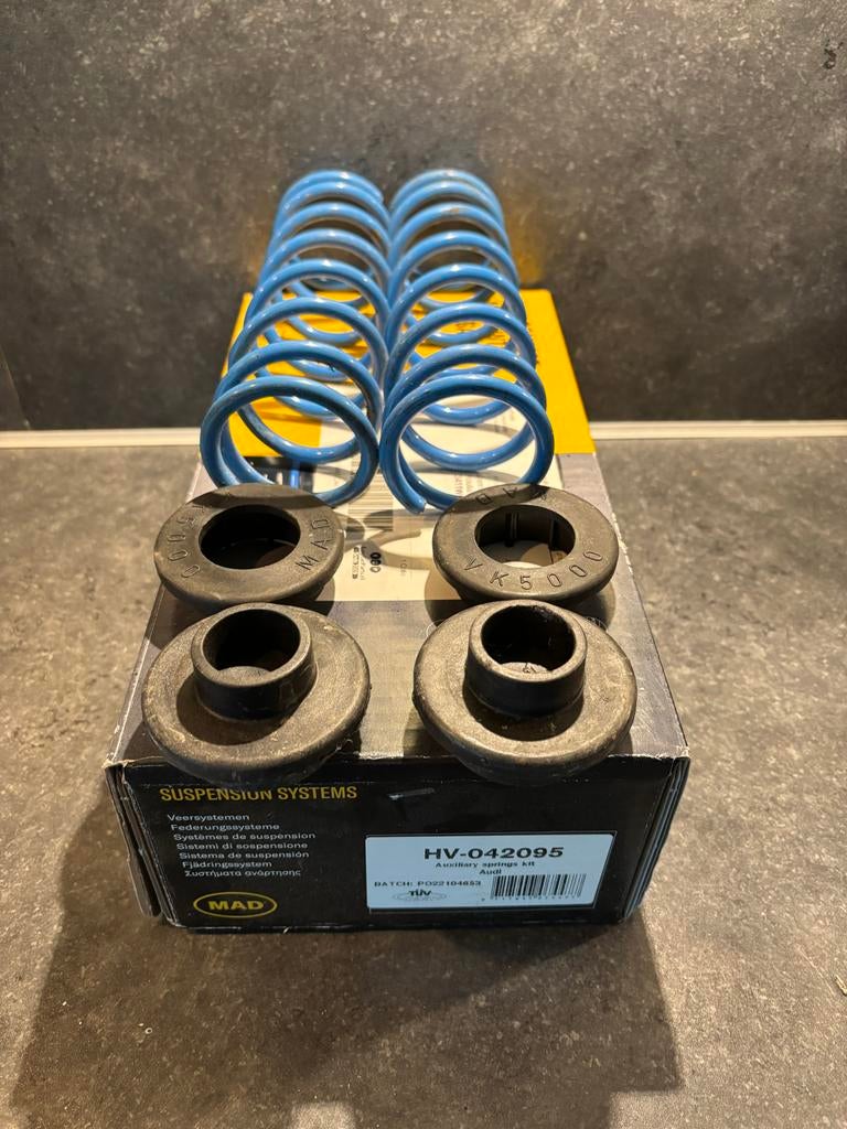 HV-042095 Hulpveren Audi A4 - MAD Suspension, Auto-onderdelen, Ophanging en Onderstel, Ophalen of Verzenden, Nieuw, Audi