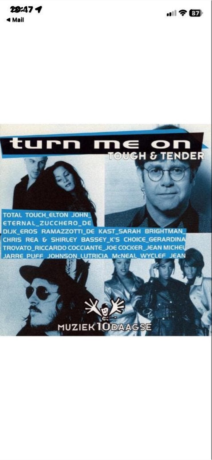 Turn Me On - Tough & Tender (Muziek 10 Daagse), Gebruikt, Ophalen of Verzenden, Verzamelalbum, Pop