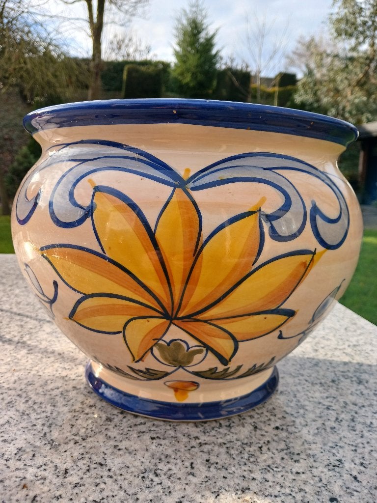 cachepot plateel bloempot, Ophalen