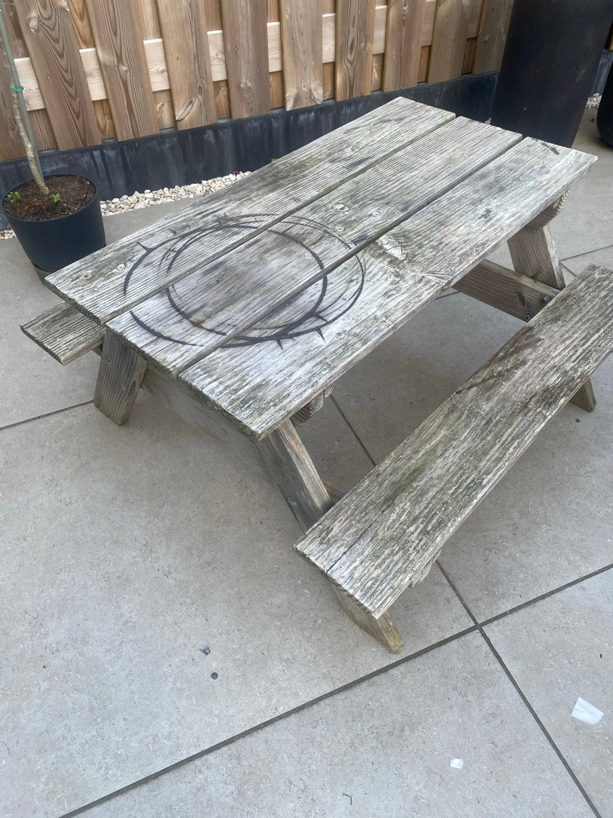 Houten picknicktafel voor kinderen - Gebruikt, Gebruikt, Rechthoekig, Hout, Ophalen