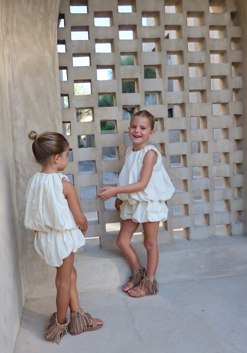 Capriandgigi witte set broek en shirt maat 116/122, Eén persoon