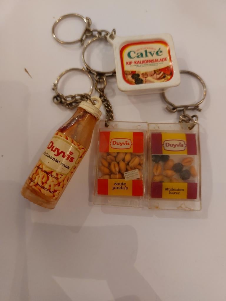 Vintage Sleutelhangers: Calvé & Duyvis Collectie, Verzamelen, Sleutelhangers, Ophalen of Verzenden, Gebruikt, Merk