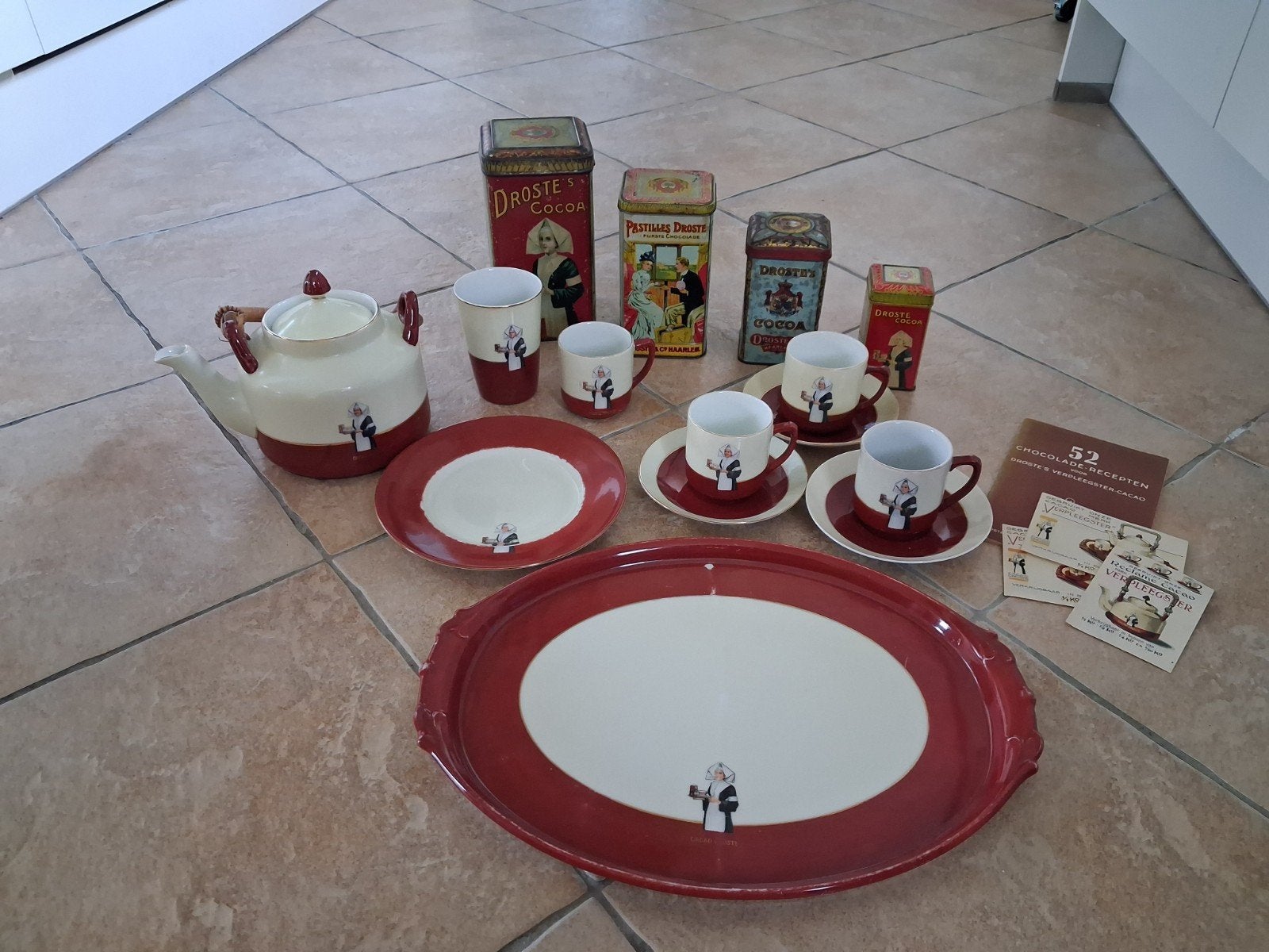 Vintage Droste's Cacao Servies en Blikken Collectie, Ophalen