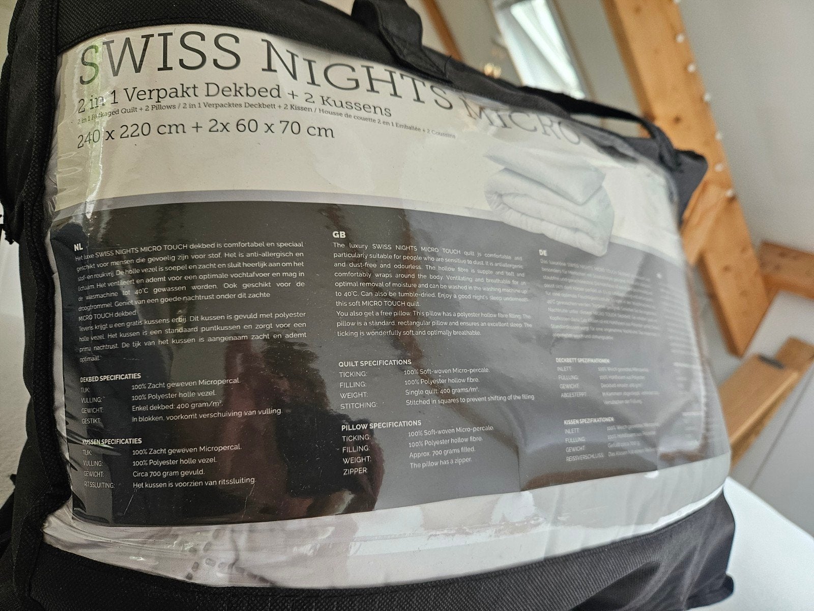 SWISS NIGHTS MICRO TOUCH dekbed 240x220 cm, Overige kleuren, Lits-jumeaux, Ademend, Nieuw