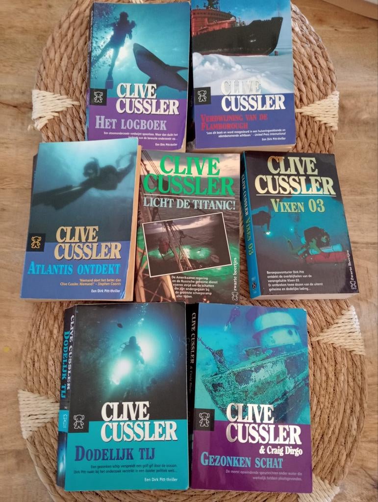 Clive Cussler Boeken Collectie - Dirk Pitt Thrillers, Boeken, Avontuur en Actie, Ophalen