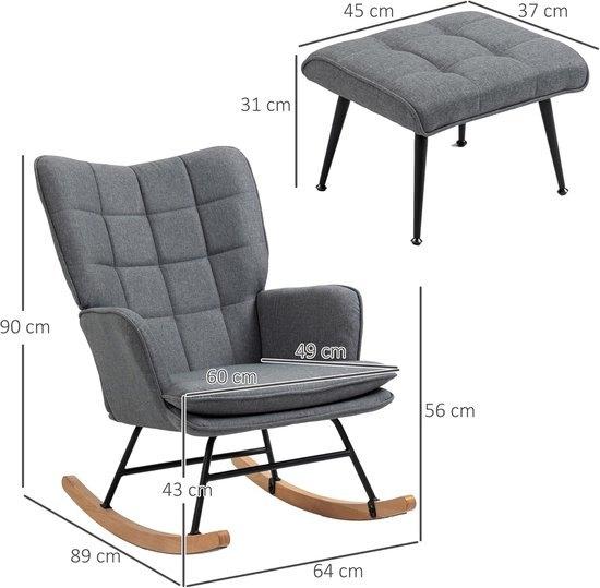 Schommelstoel – Schommelstoel Met Kruk – Relaxstoel, Corvance B.V., Verzenden, Nieuw, Corvancebol@gmail.com