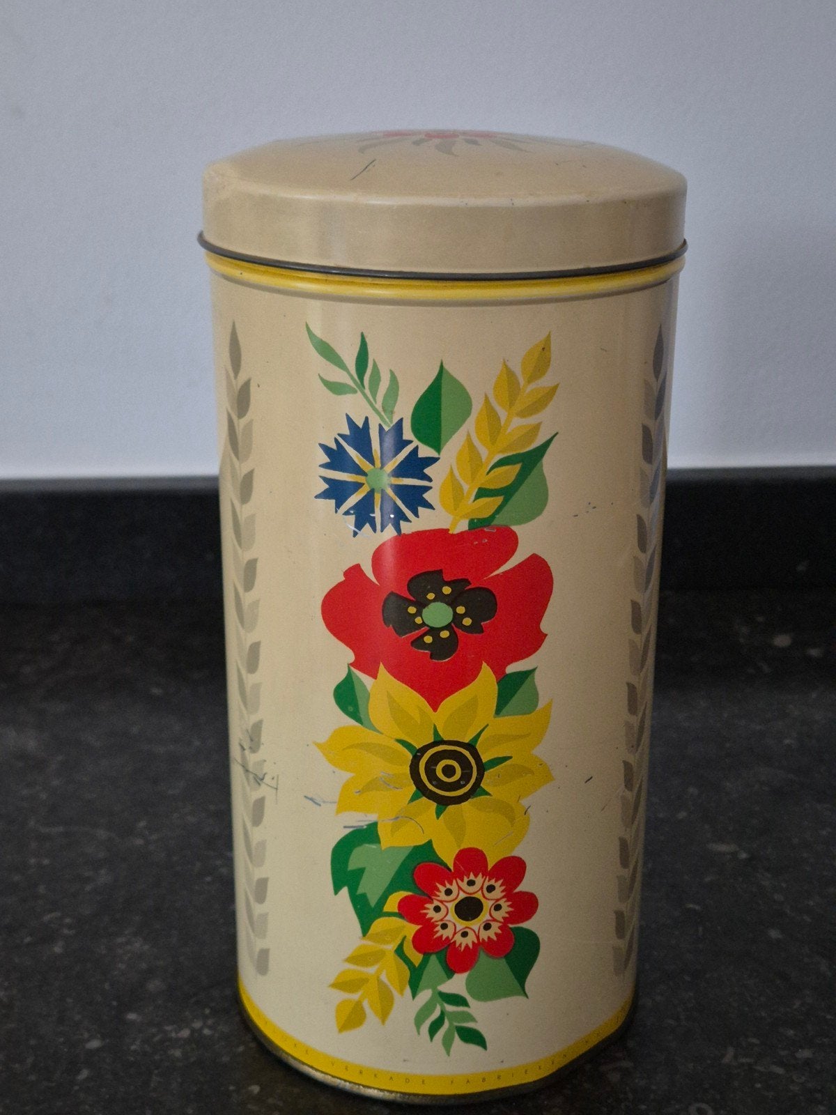 Vintage Verkade beschuitbus, Verzamelen, Blikken, Ophalen of Verzenden, Gebruikt, Beschuit, Verkade