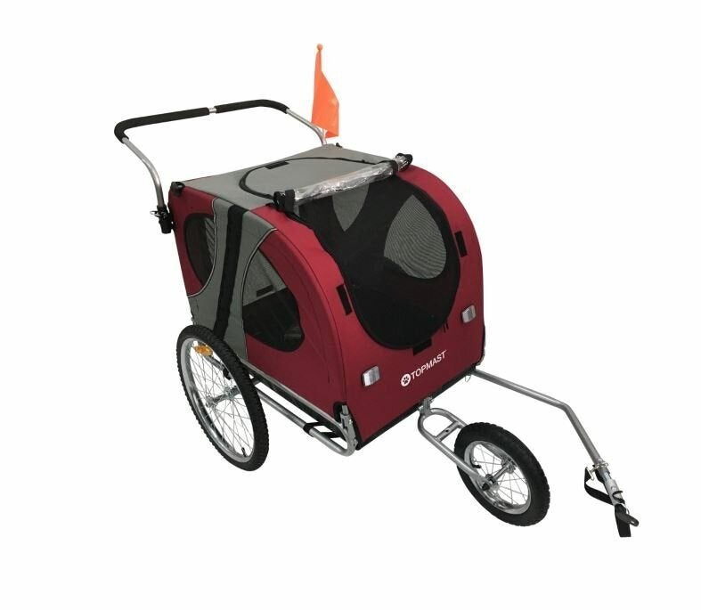 Fietskar Honden Opvouwbaar Rood Hondenbuggy voor € 165,00!