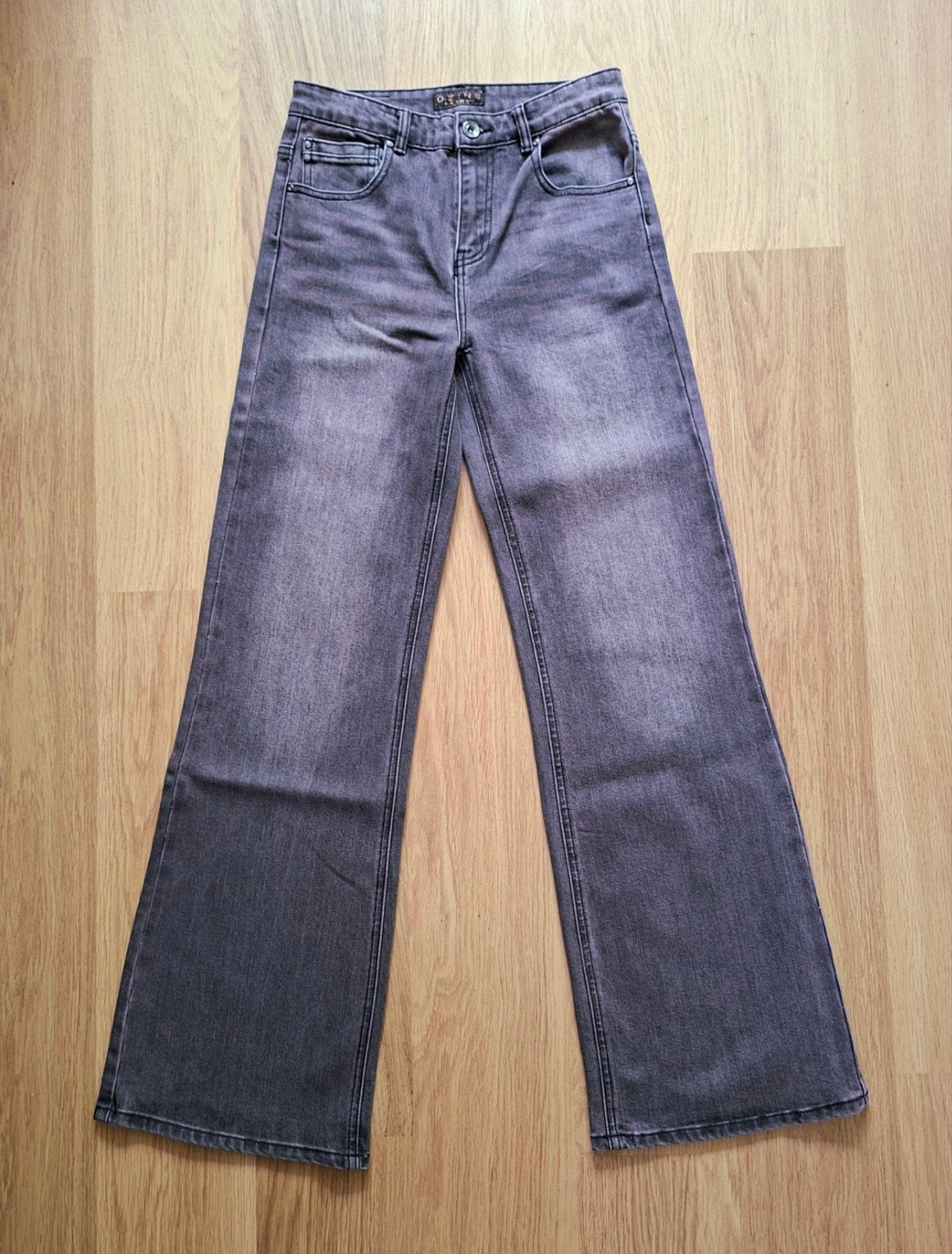 Mooie grijs-roze wide leg jeans, maat 170, Kinderen en Baby's, Kinderkleding | Maat 170, Broek, Meisje, D-Zine, Ophalen of Verzenden