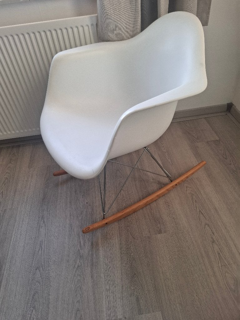 Schommelstoel, Ophalen, Gebruikt, Hout, Wit