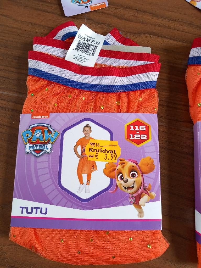 Oranje tutu Koningsdag (maat 116/122) nieuw, Ophalen, Meisje, Nieuw, Nickelodeon