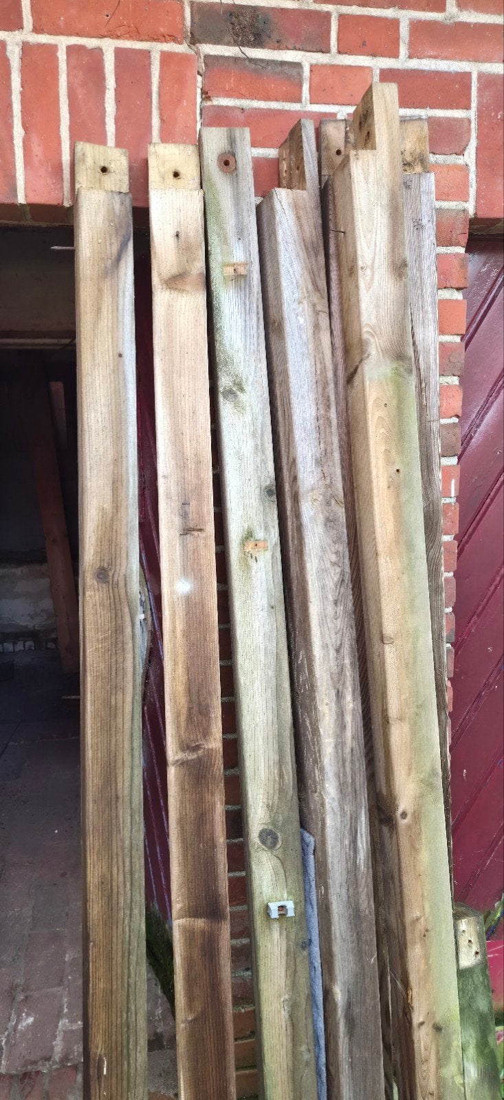 Vuren houten balken en planken voor overkapping, Ophalen, Gebruikt, Balk, Vuren